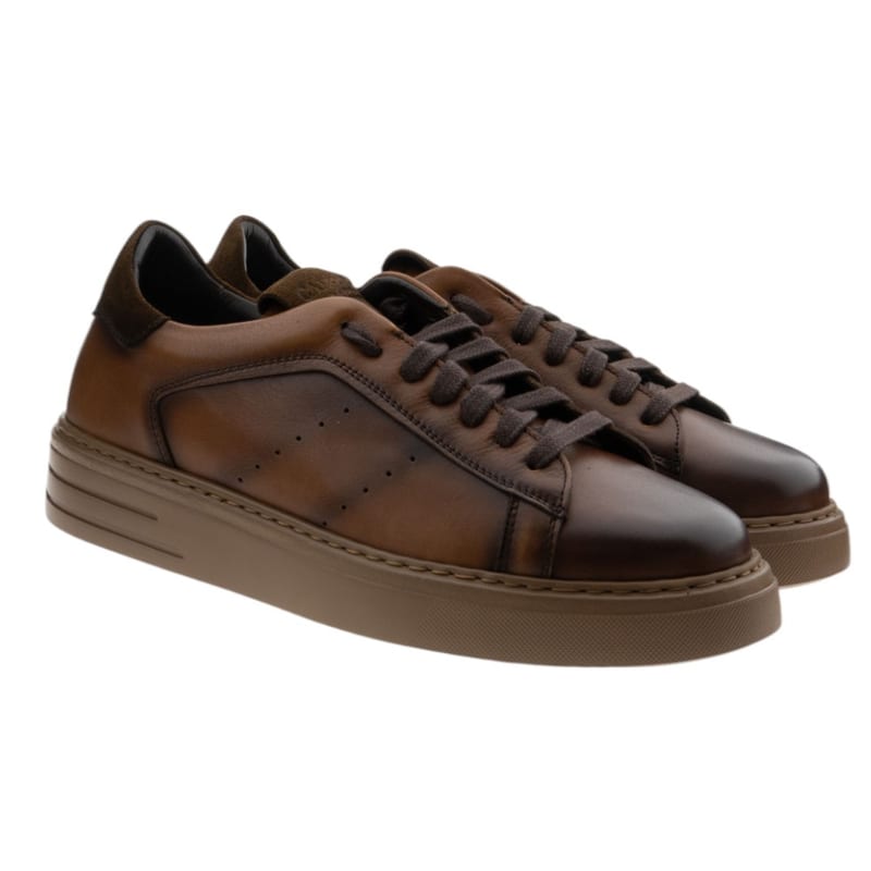 Zapatos deportivos Calce de hombre en tabaco