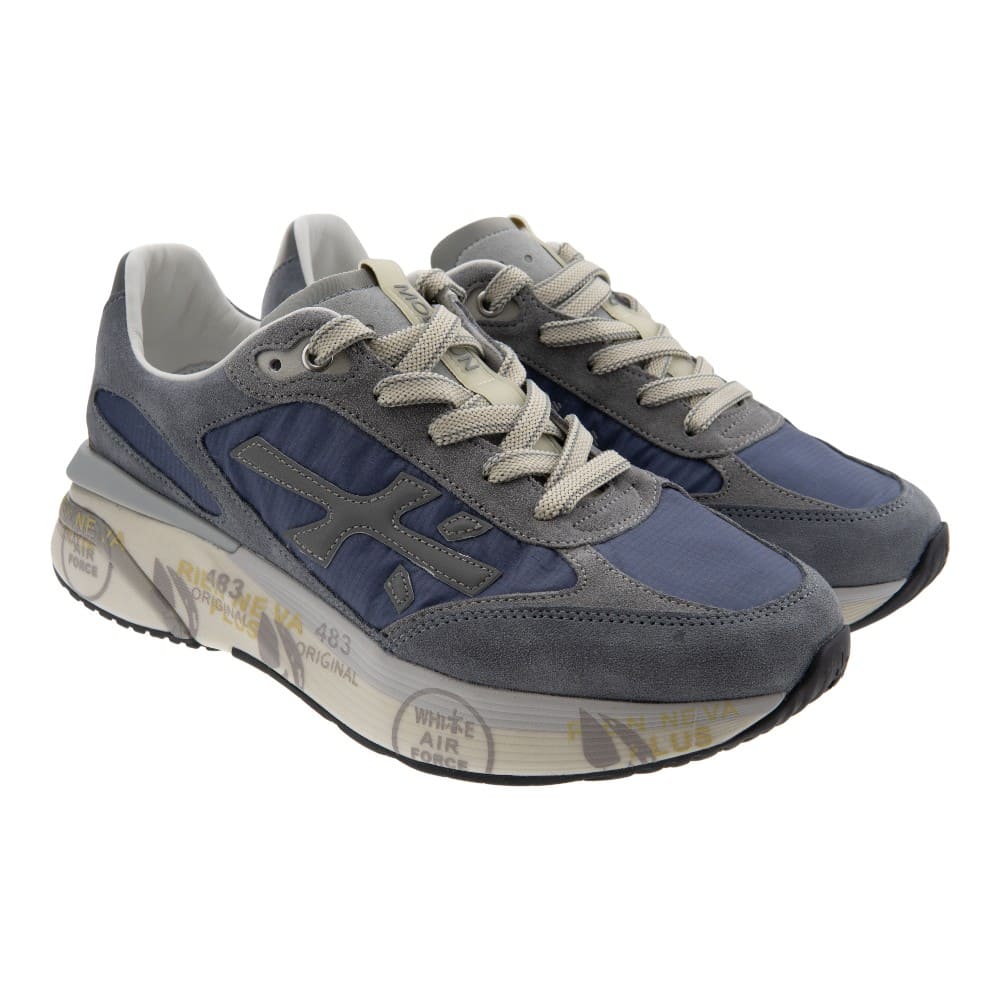 PREMIATA deportivas gris azul