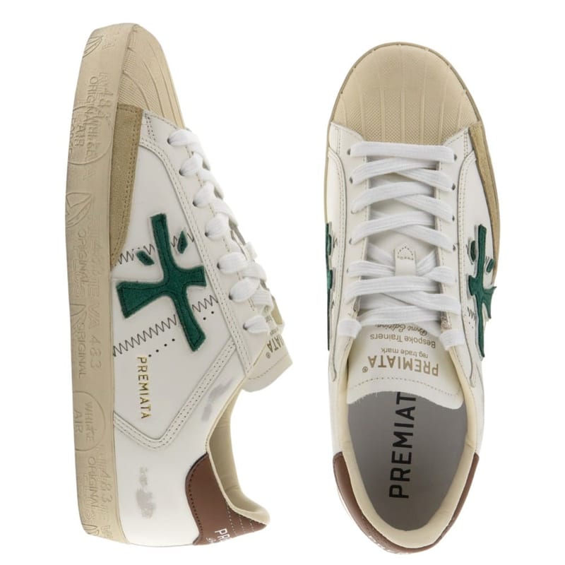PREMIATA deportivas blanco/verde - foto 2