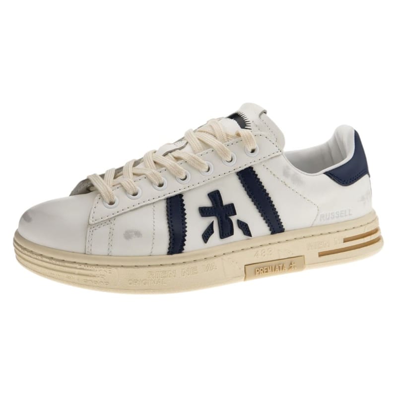 Zapatillas Premiata Russell de hombre en blanco y negro - foto 3