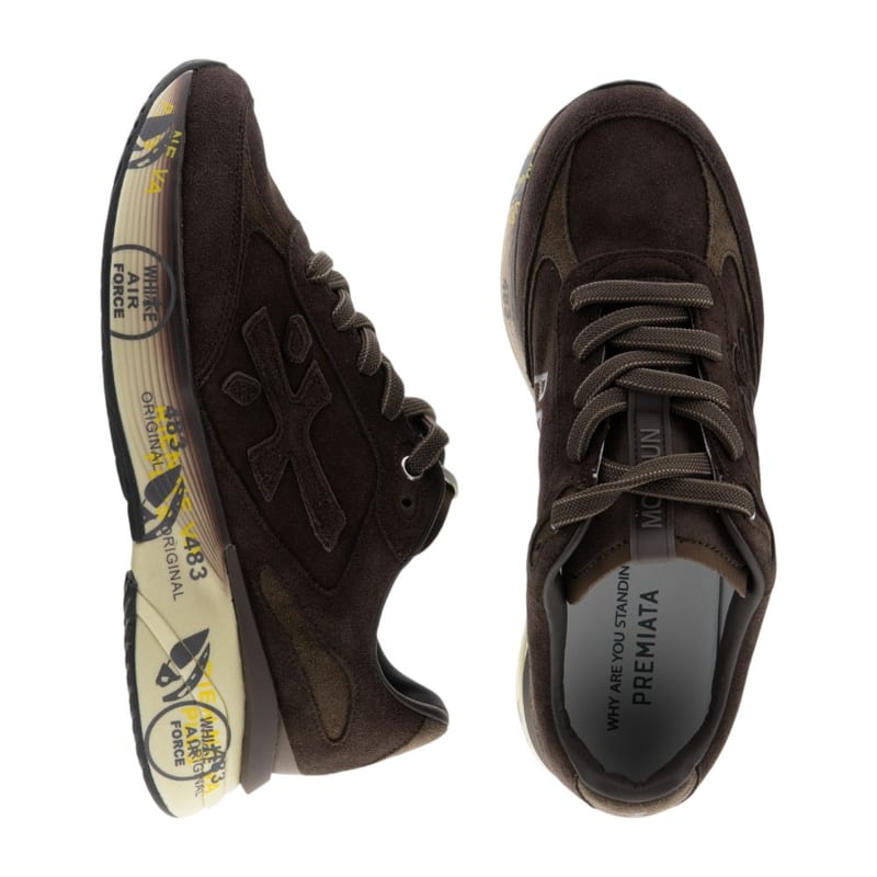 Zapatillas Premiata Moerun de hombre en color chocolate - foto 2