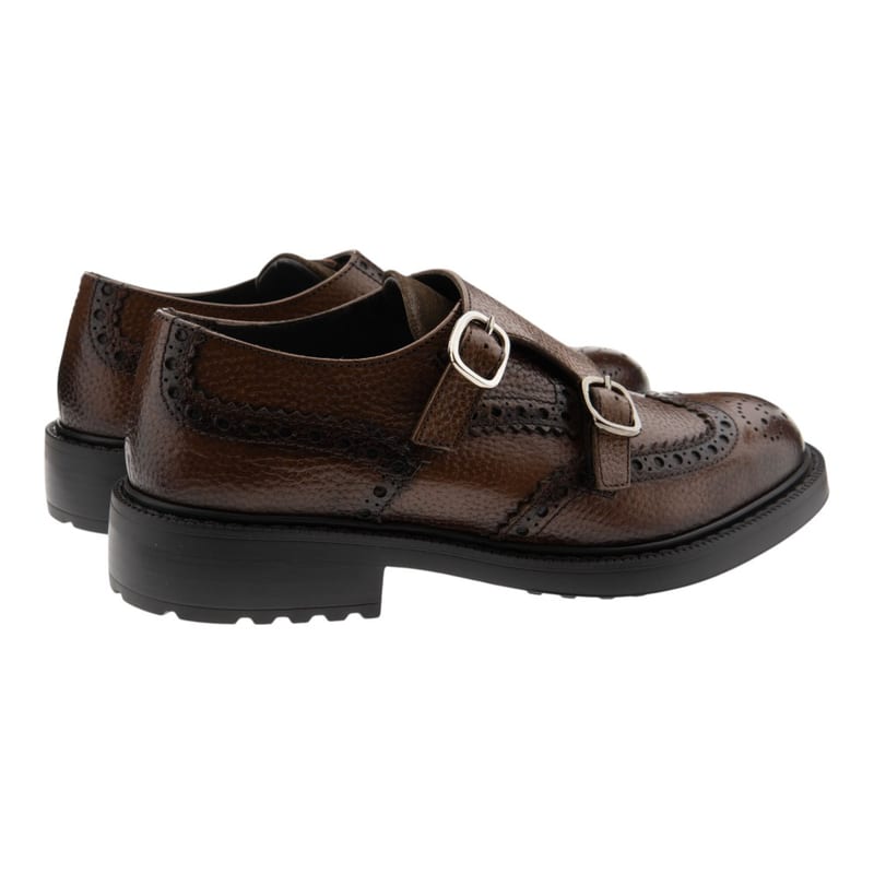 Zapatos de doble hebilla Calce de hombre en coñac - foto 4