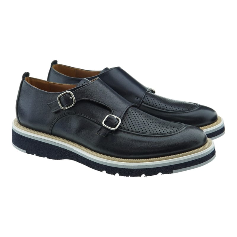 Zapato 2 Hebillas Hombre CALCE Azul