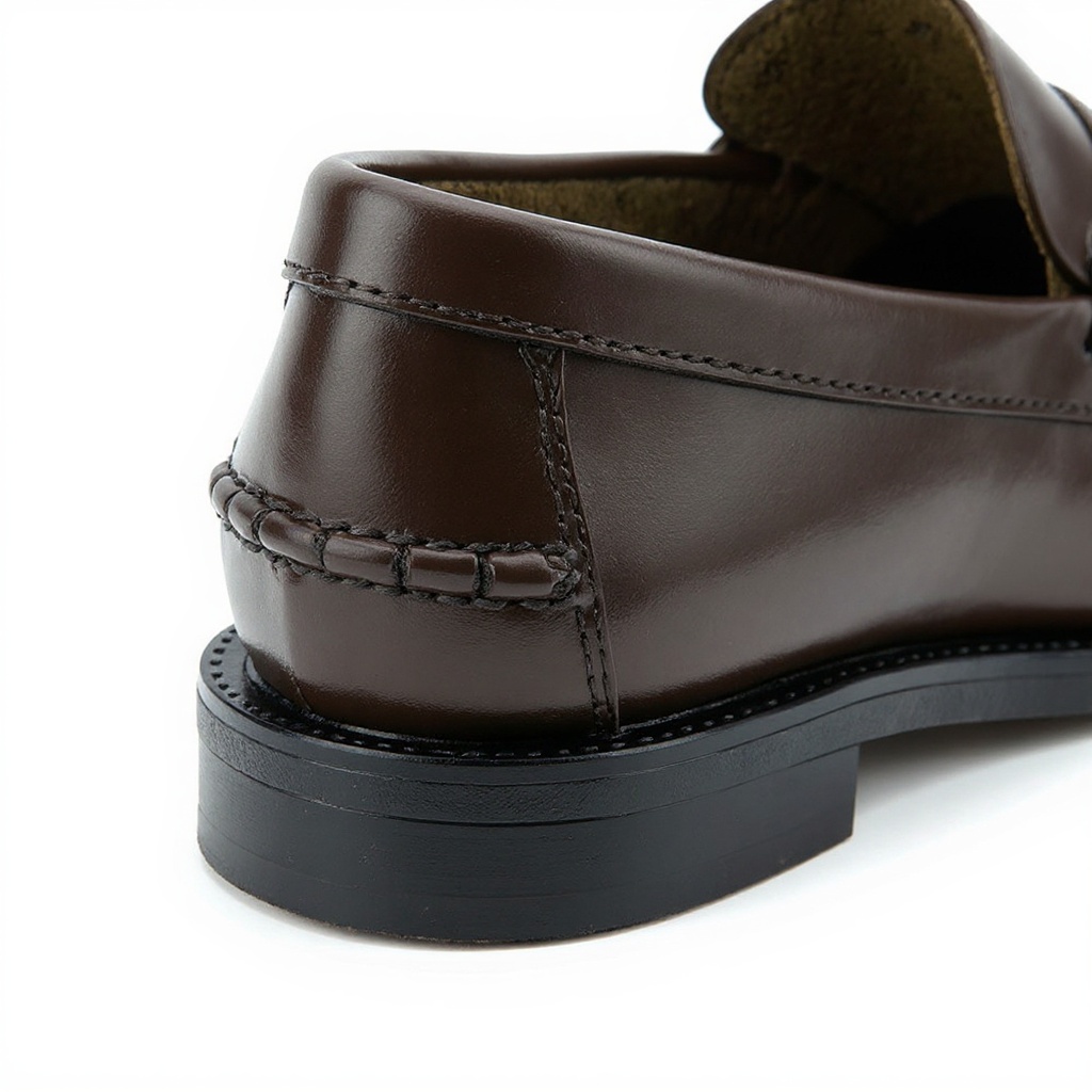 Detalle de la construcción Blake y la calidad de la piel de los mocasines SEBAGO castellano marrones.