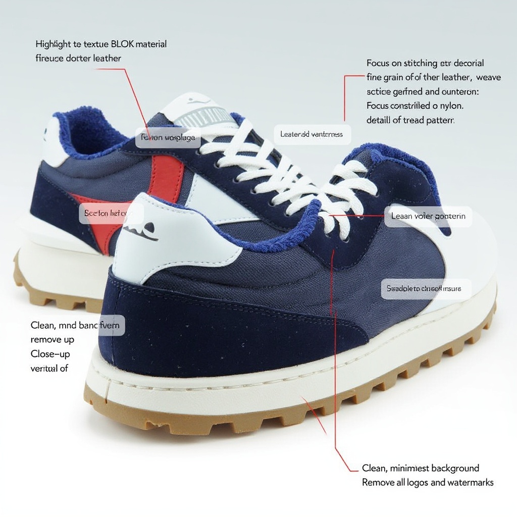 Detalle de los materiales (BLOK, piel y nylon) y la construcción de las zapatillas deportivas VOILE BLANCHE az/bl, mostrando la calidad de la suela.